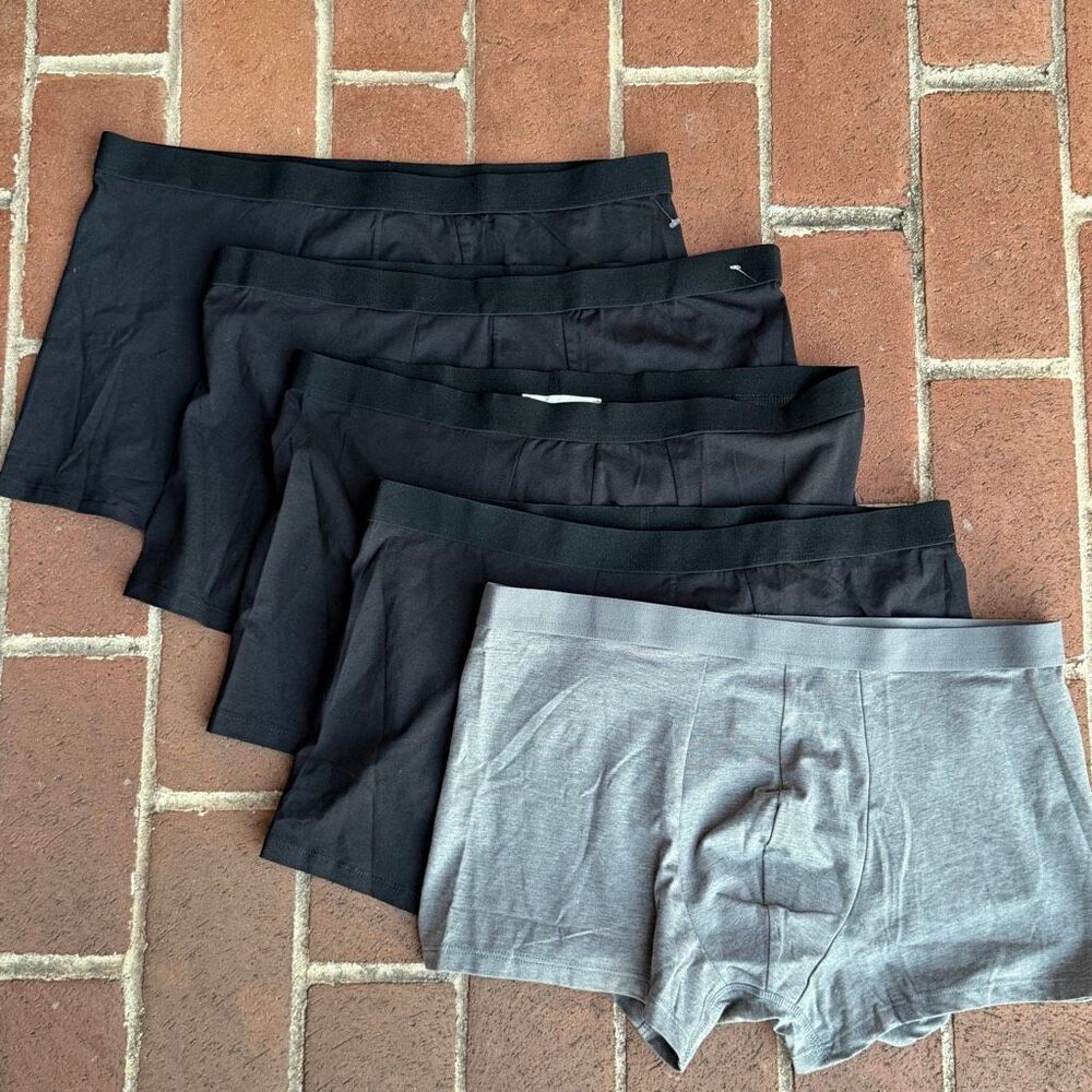 MNG Mango $225 Men's Combination Boxer Briefs Black Gray XL lot of 5 NEW